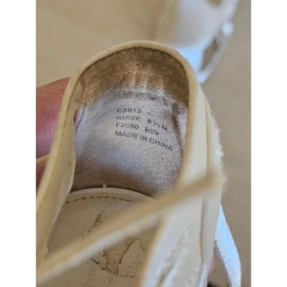 Calvin Klein Womens Cream Satin Strappy Lace Up Stiletto Heels Sandals Size 8M